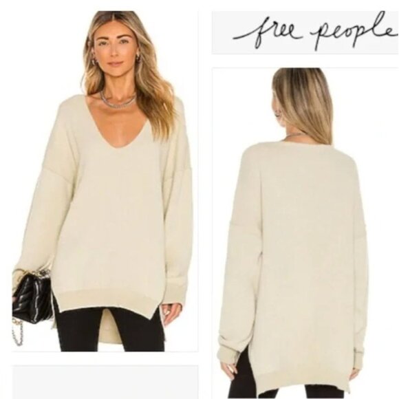 Free People Blue Hand-Dyed Oversized Sweater Pullover Cozy Knit Small OB1325064 - Picture 13 of 13